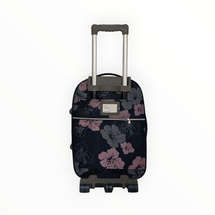 Куфар с външен механизъм с принт цвете