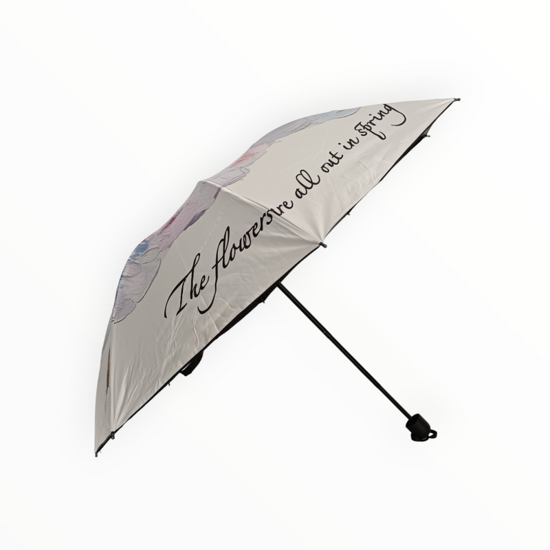 Луксозен дамски тройно сгъваем чадър