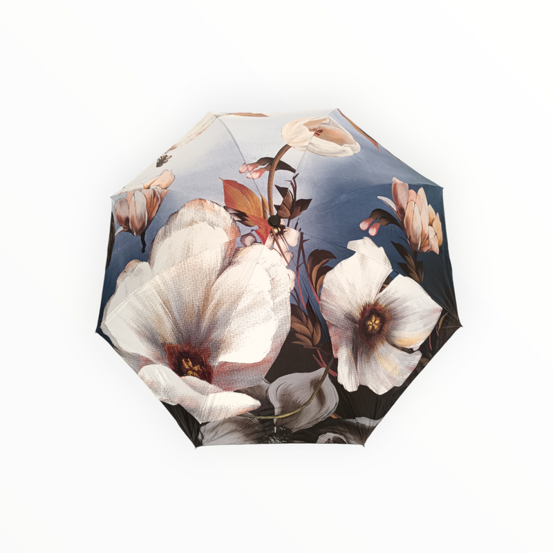 Луксозен дамски тройно сгъваем чадър