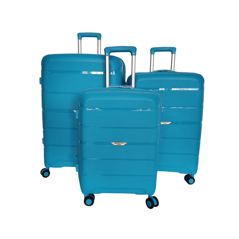 Куфар от PP с уширение в син цвят