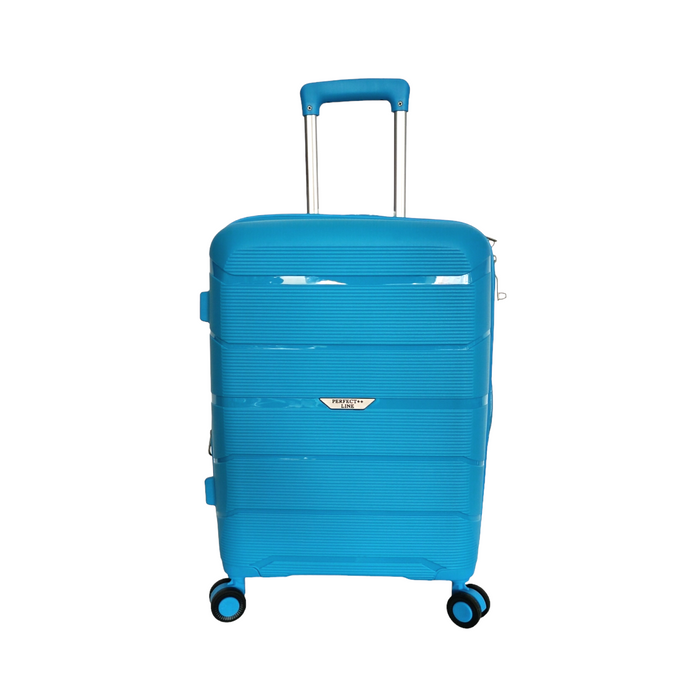 Куфар от PP с уширение в син цвят