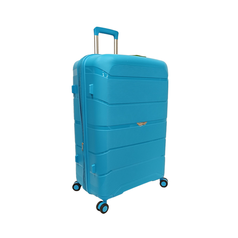 Куфар от PP с уширение в син цвят
