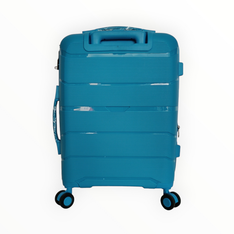 Куфар от PP с уширение в син цвят