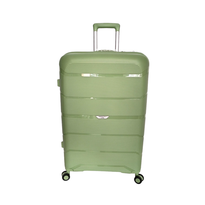 Куфар от PP с уширение  в зелен цвят