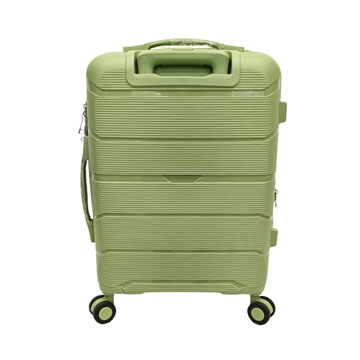 Куфар от PP с уширение  в зелен цвят