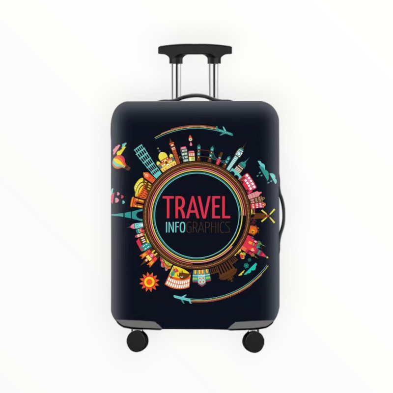 Протектор за куфар с принт