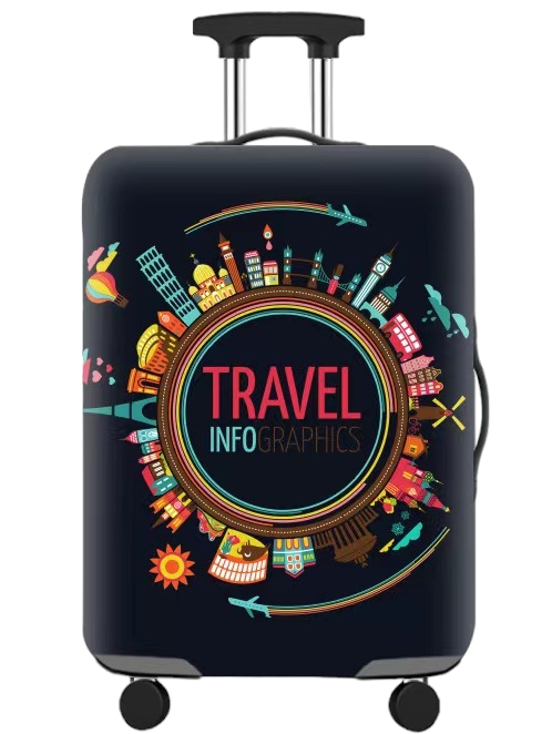 Протектор за куфар с принт