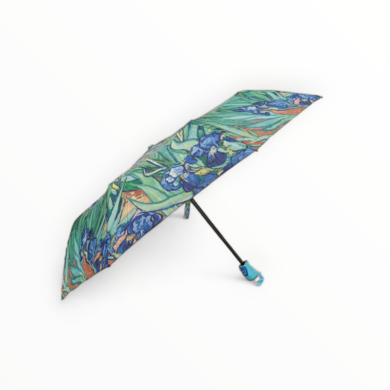 Полуавтоматичен сгъваем чадър "Сини ириси" на Винсент Ван Гог