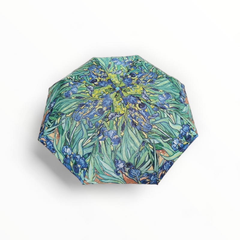 Полуавтоматичен сгъваем чадър "Сини ириси" на Винсент Ван Гог