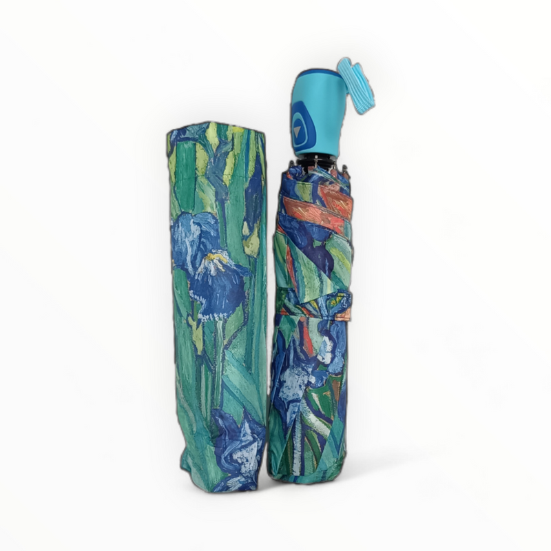 Полуавтоматичен сгъваем чадър "Сини ириси" на Винсент Ван Гог