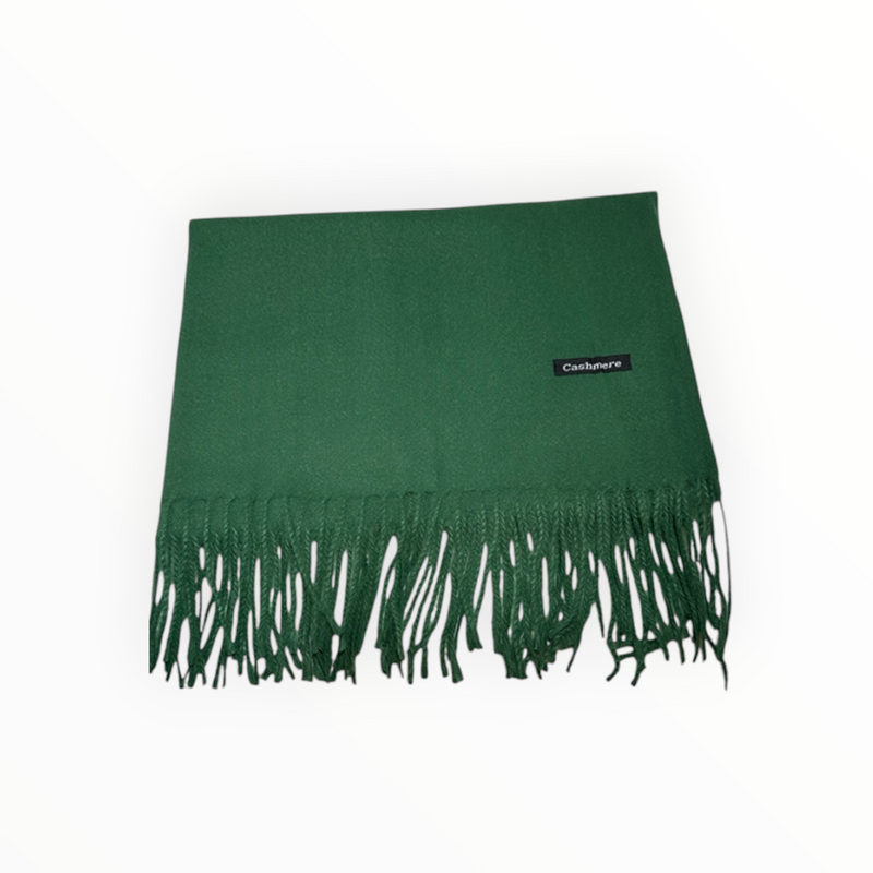 Едноцветен гладък кашмирен шал