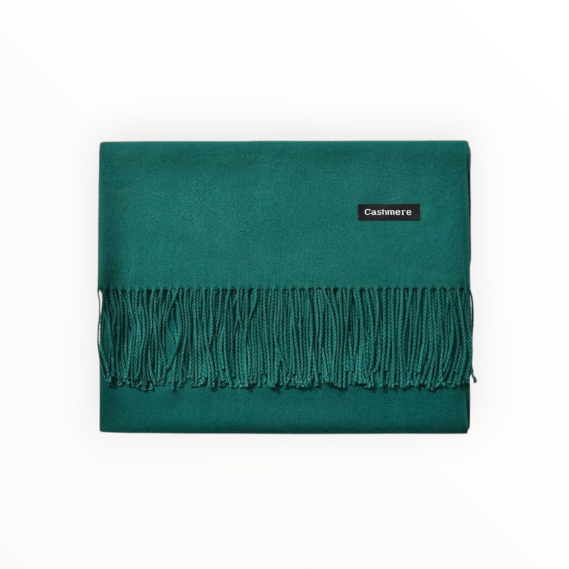 Едноцветен гладък кашмирен шал