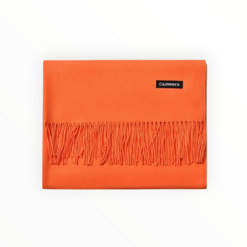 Едноцветен гладък кашмирен шал