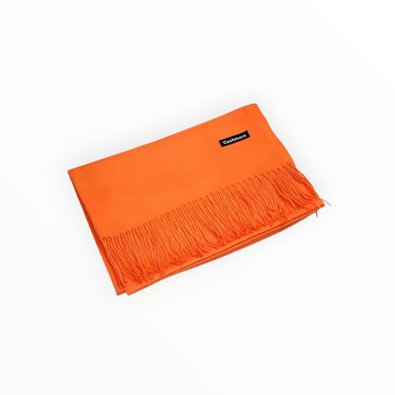 Едноцветен гладък кашмирен шал