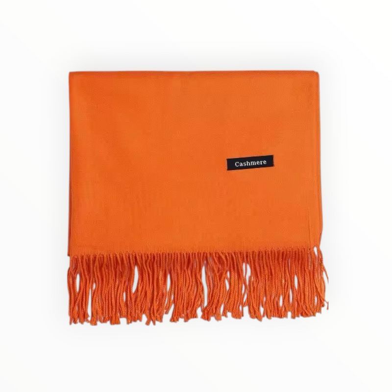 Едноцветен гладък кашмирен шал