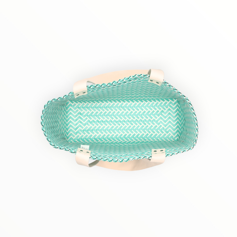 Плажна чанта в цвят тюркуаз