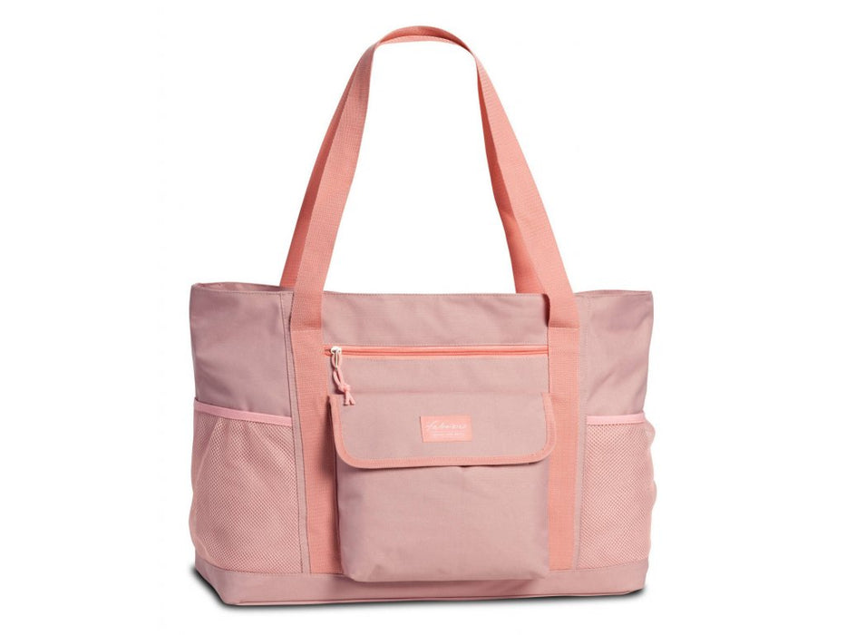 Голяма плажна чанта XXL в светло розов цвят.