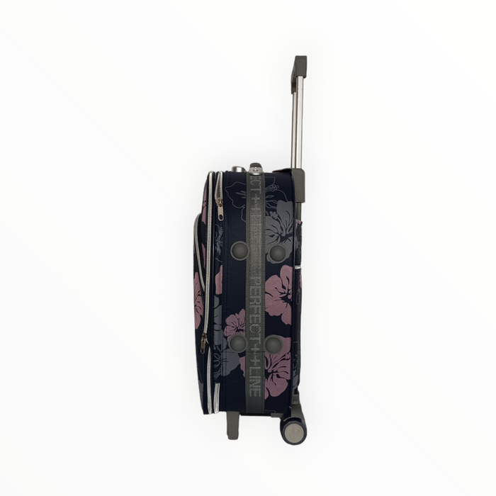 Куфар с външен механизъм с принт цвете