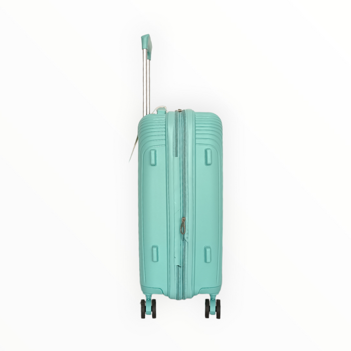 Куфар от PP с уширение в свеж ментов цвят
