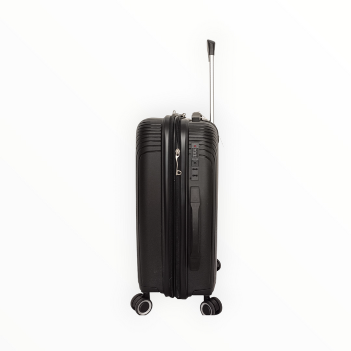 Елегантен куфар от PP в цвят черен