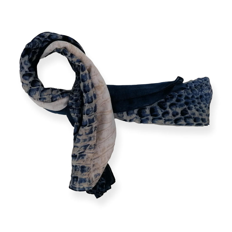 Дамски памучен шал Син Памук