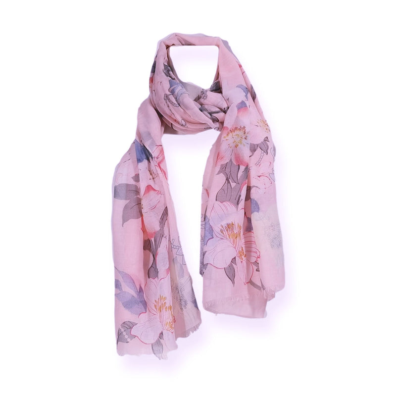 Дамски розов шал Розов Памук