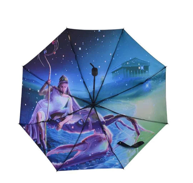 Дамски зодиакален чадър РАК Многоцветен