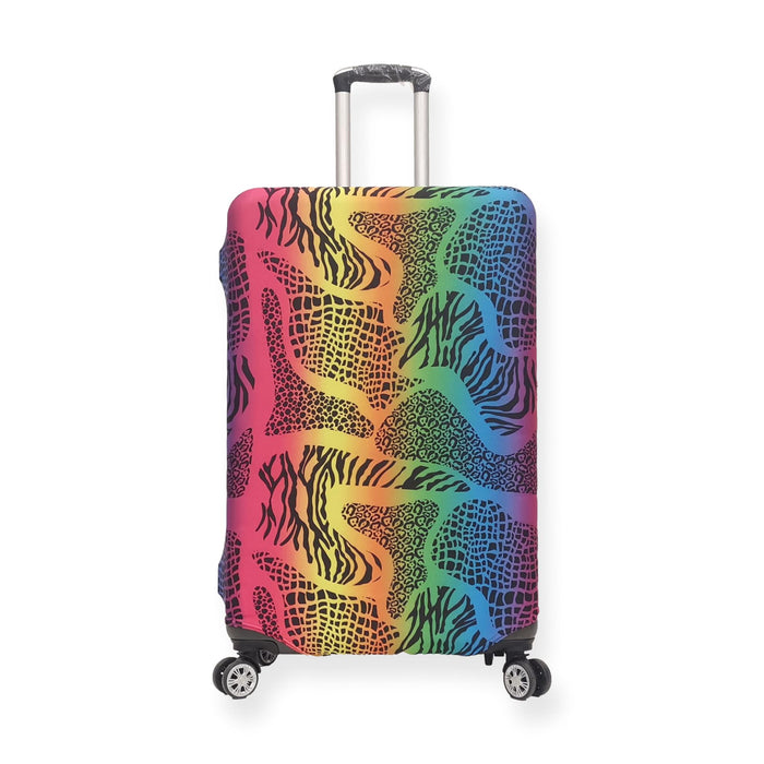 Протектор за куфар с цветен принт размер L