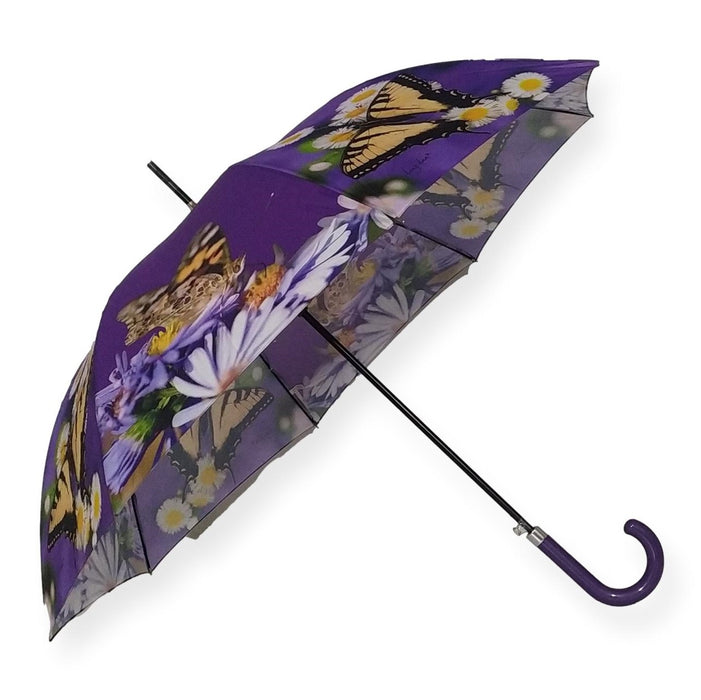 Дамски чадър с пеперуди